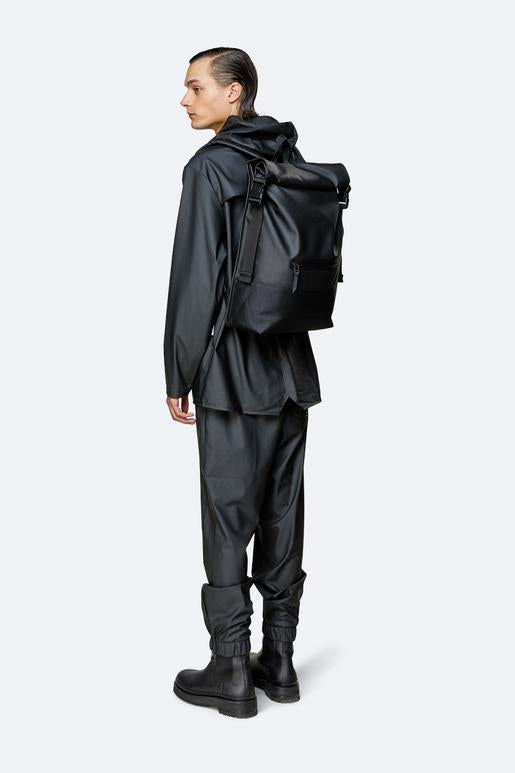 Buckle Rolltop Rucksack - Black