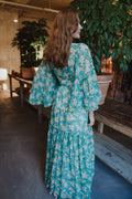 Chiffon V-Neck Dress - New York Blossom