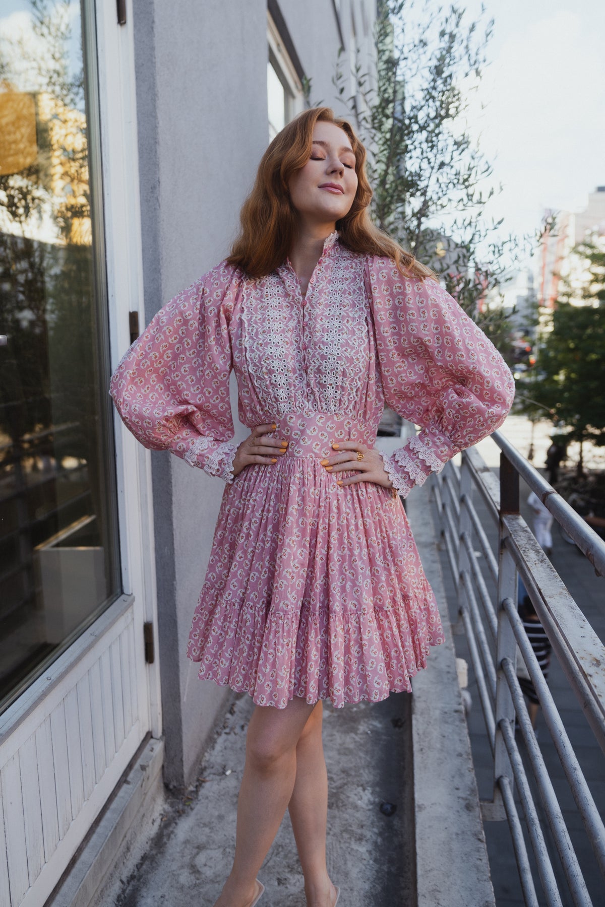 Cotton Slub Mini Dress - Petite Pink