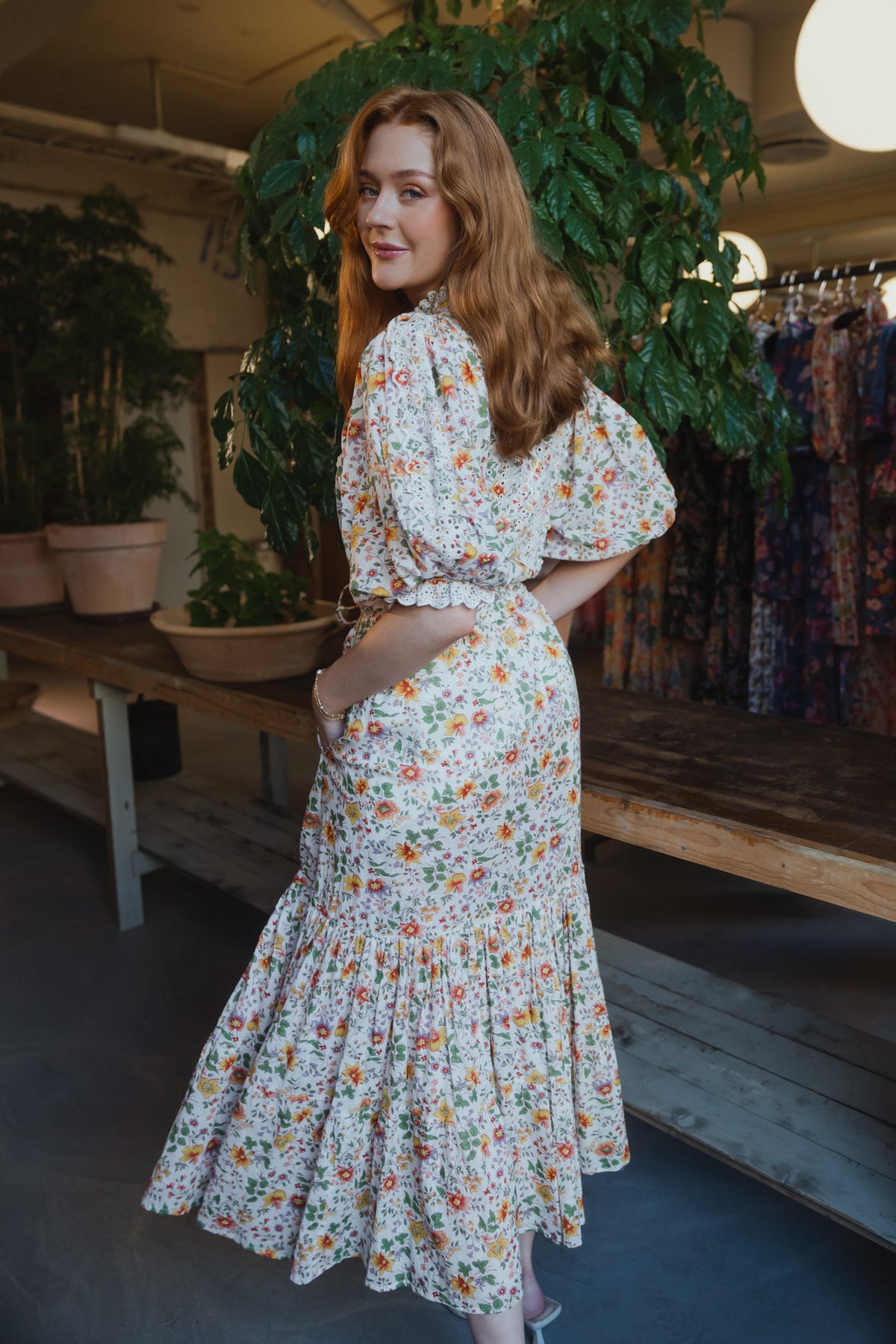 Cotton Slub Midi Dress - Delightful