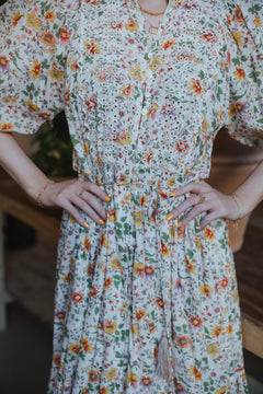 Cotton Slub Midi Dress - Delightful