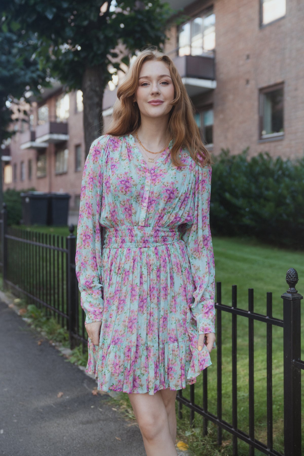 Georgette Mini Dress - Summer Flowers
