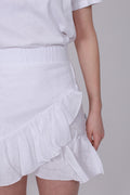 Julli Linen Skirt - White - Ella & il - Skjørt - VILLOID.no