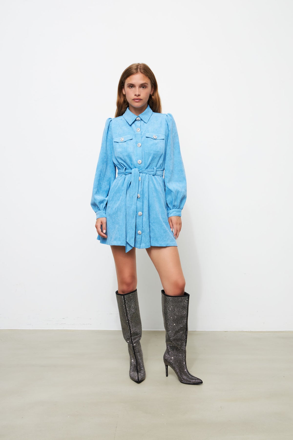 Melanie Dress - Azure Blue