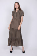 Zoey Dress - Dusty Army - Neo Noir - Kjoler - VILLOID.no