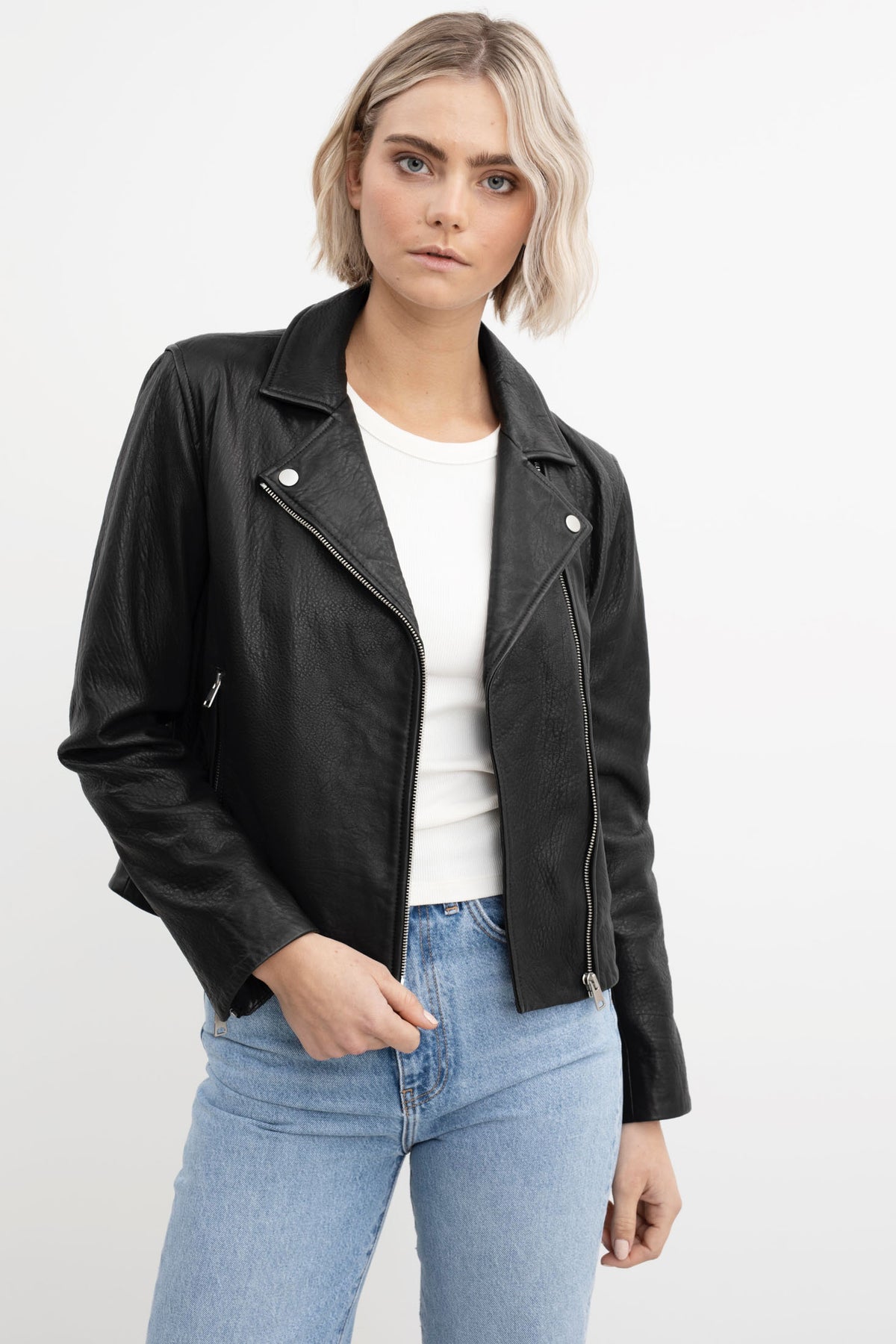Calie Soft Skinnjacka - Svart
