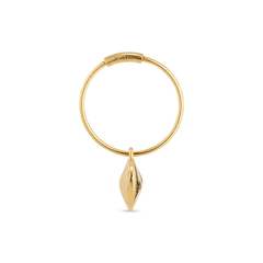 Creole Bruised Heart Pendant - Gold Plated