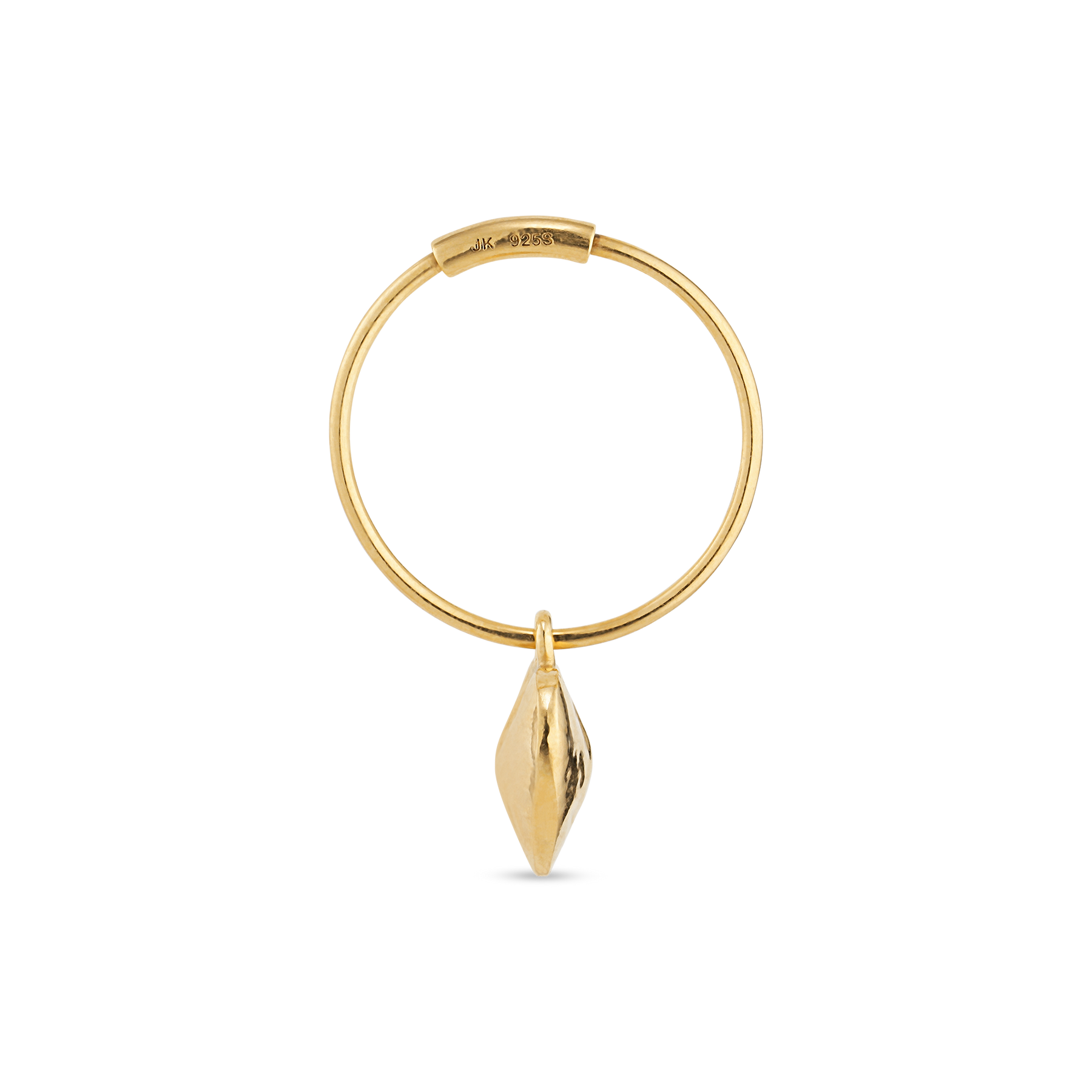Creole Bruised Heart Pendant - Gold Plated