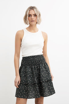 Christina Crepe Skirt - Black Amber