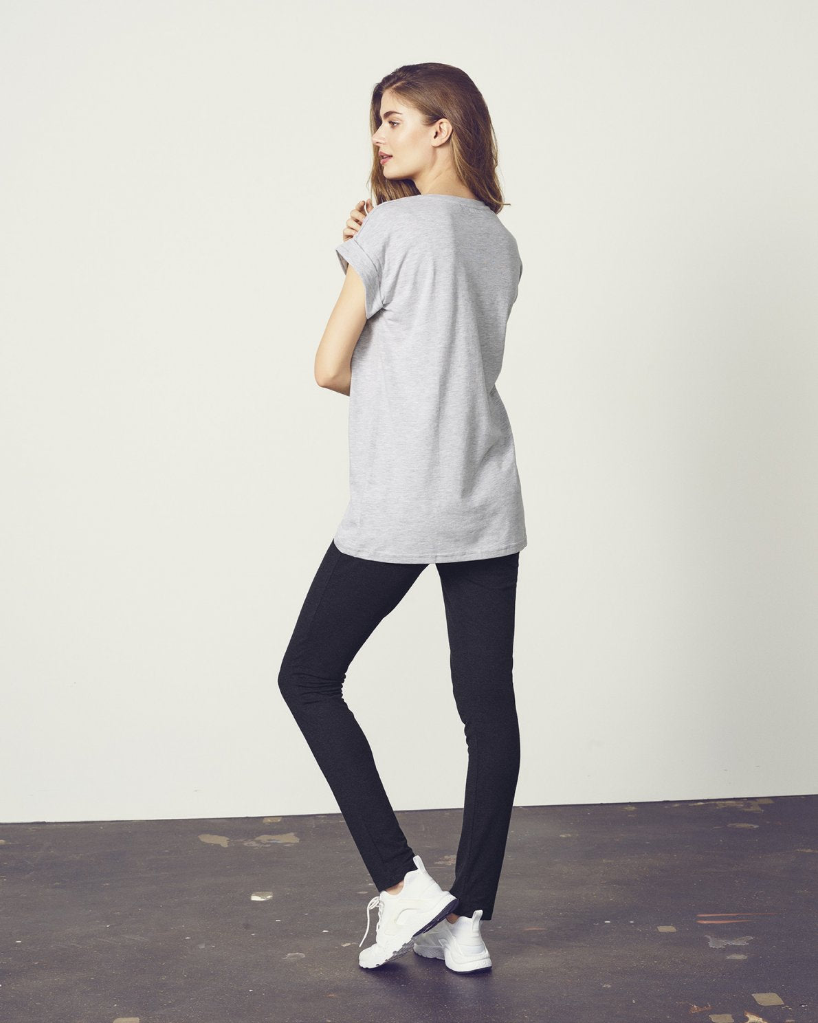 Alva Msch Est Tee - LGM/Black - Moss Copenhagen - T-skjorter & Topper - VILLOID.no