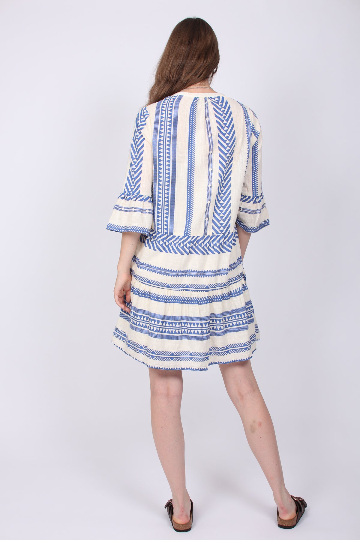 Gunvor Aztec Dress - Blue - Neo Noir - Kjoler - VILLOID.no