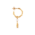 Drippy Hoop With Pearl Drop - Gold