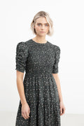 Dovie Crepe Dress - Black Amber