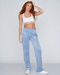 Del Ray Classic Velour Pant Pocket - Della Robia Blue