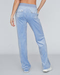 Del Ray Classic Velour Pant Pocket - Della Robia Blue