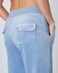 Del Ray Classic Velour Pant Pocket - Della Robia Blue