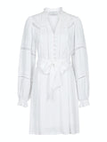 Ditte Satin Dress - White
