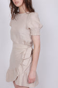 Serena Linen Dress - Beige - Ella & il - Kjoler - VILLOID.no