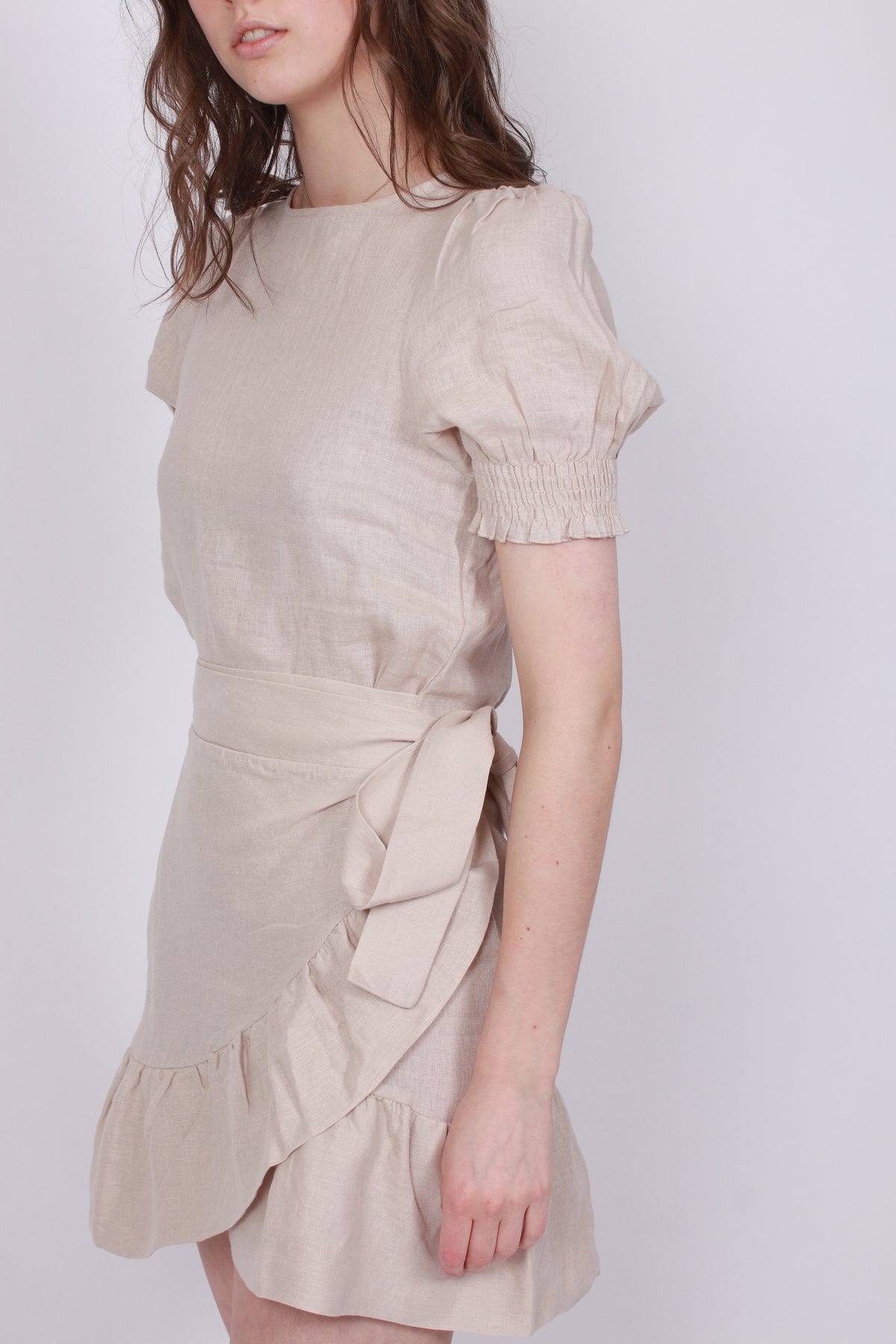 Serena Linen Dress - Beige - Ella & il - Kjoler - VILLOID.no