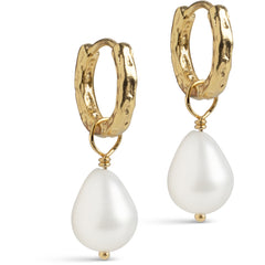 Significant Pearl Hoops - Gold