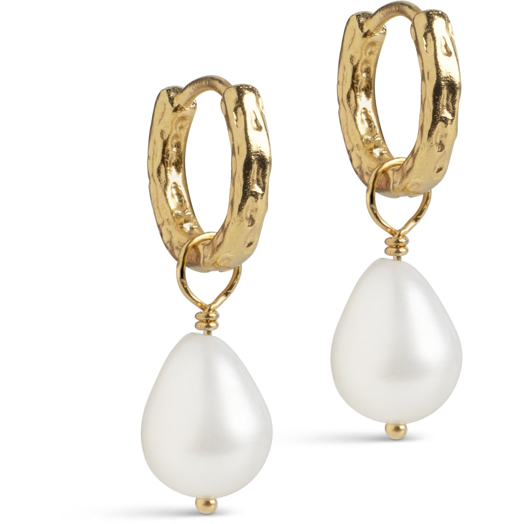 Significant Pearl Hoops - Guld