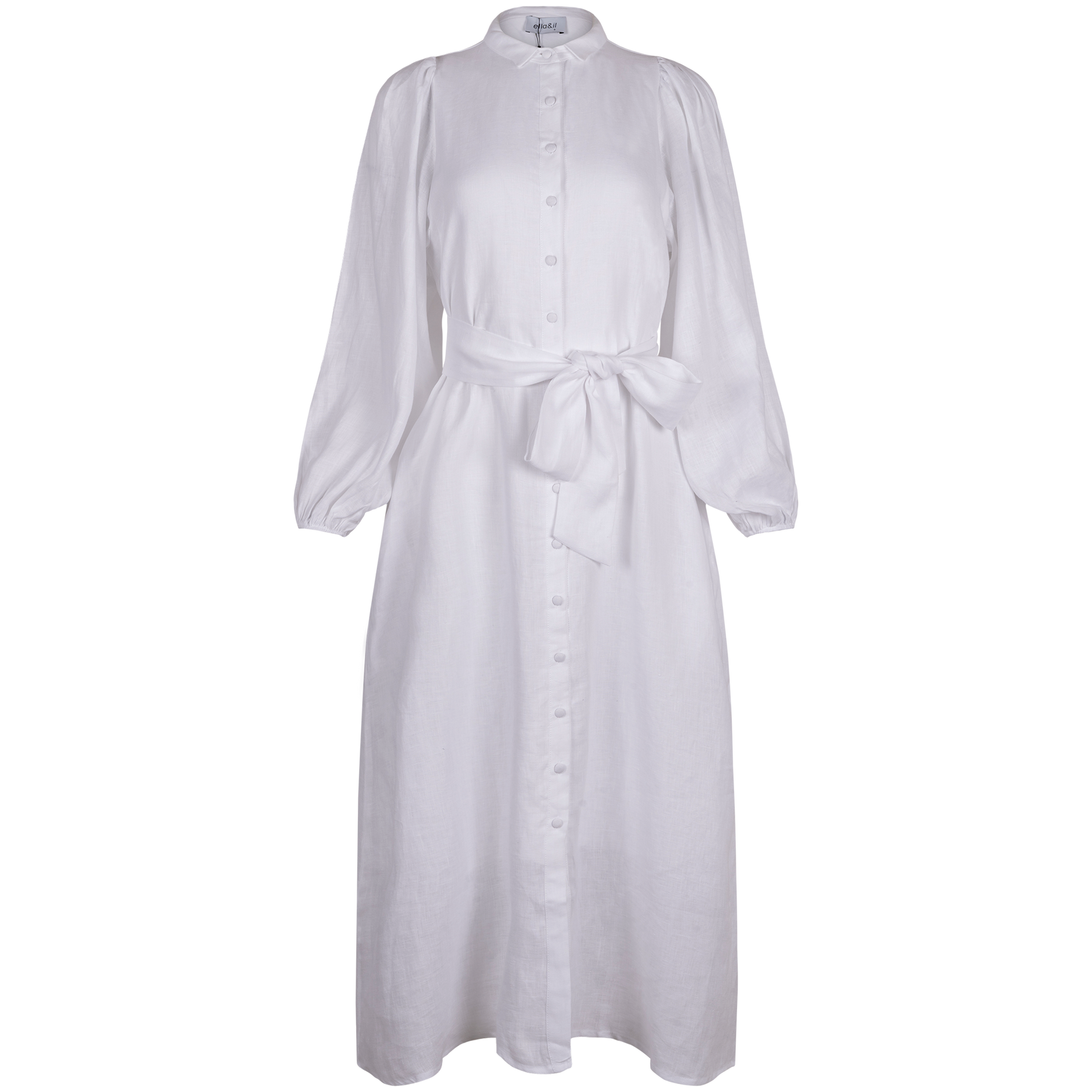 Josefin Linen Dress - White