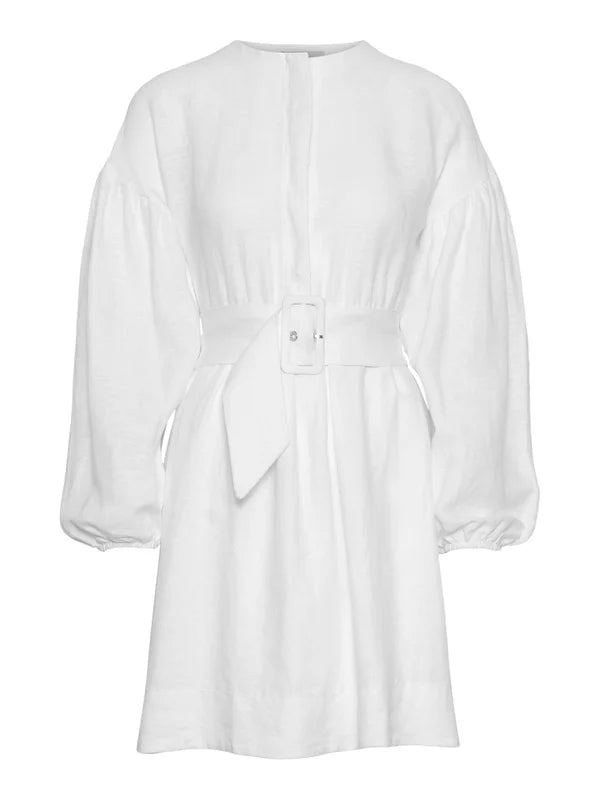 Aino Linen Dress - White