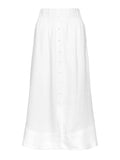 Thea Linen Skirt - White