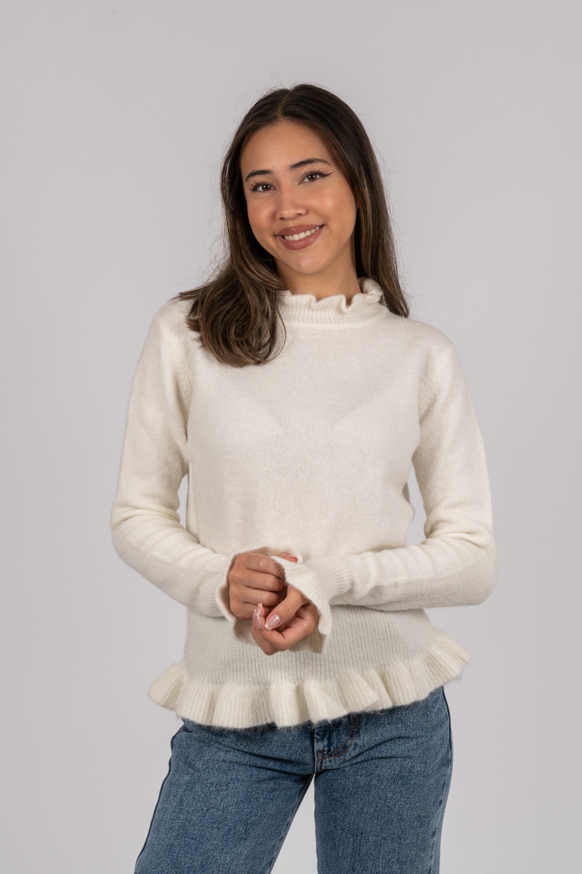Valeria Alpaca Sweater - Ivory