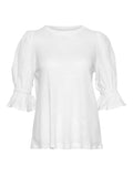 Janna Linen Top - Vit