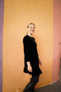Emilie Velour Dress - Black