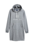 Gant Lock Up Hoodie Dress - Grey Melange