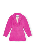 Twill Wool Suiting Fitted Blazer - Fiji Flower