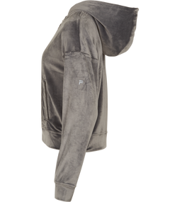 Cudrefin Cropped Zip Hoody Jacket - Iron Gate