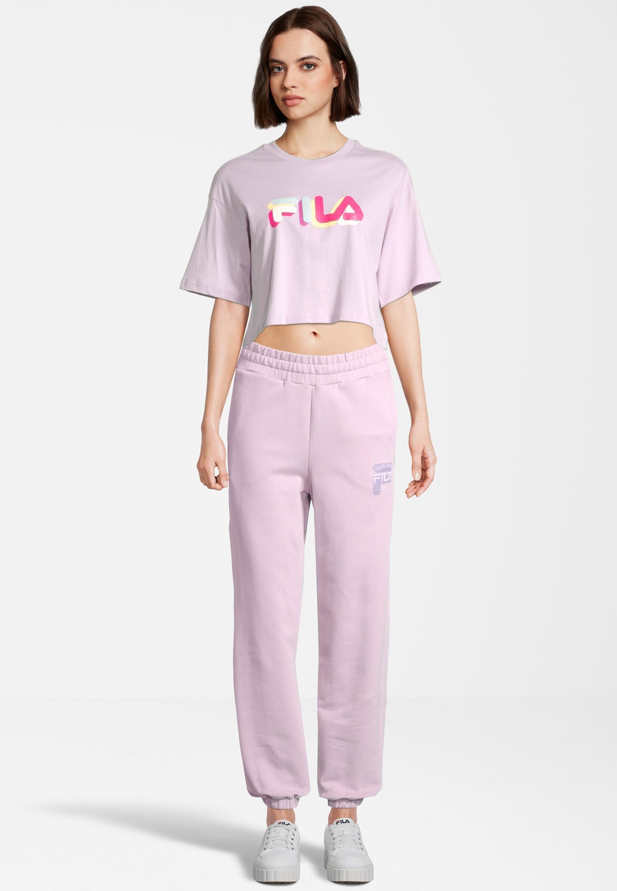 Beuna Cropped Graphic Tee - Fair Orchid