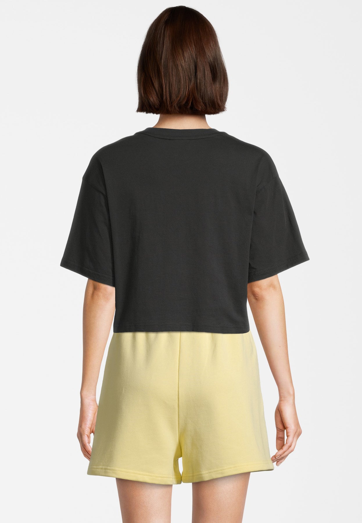 Beuna Cropped Graphic Tee - Black