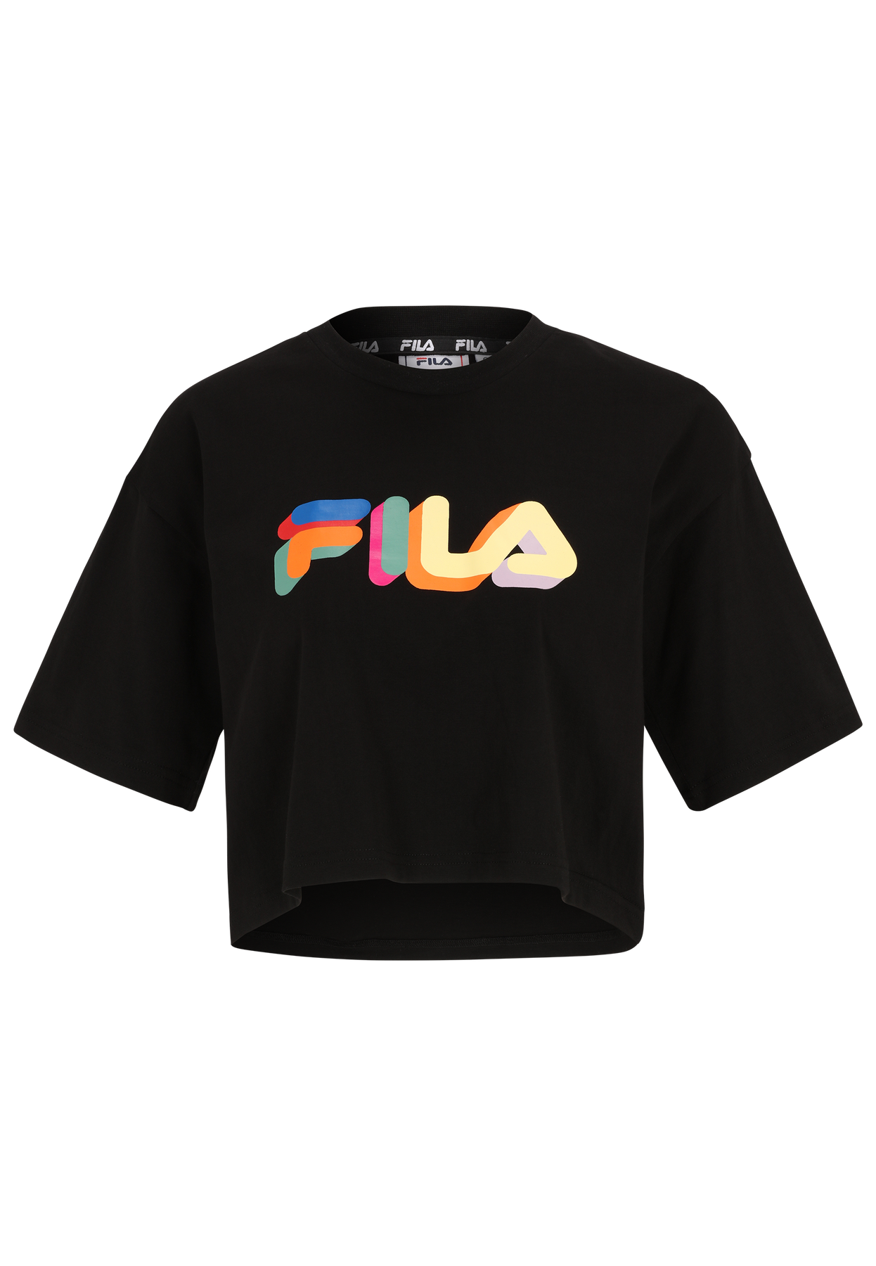 Beuna Cropped Graphic Tee - Black