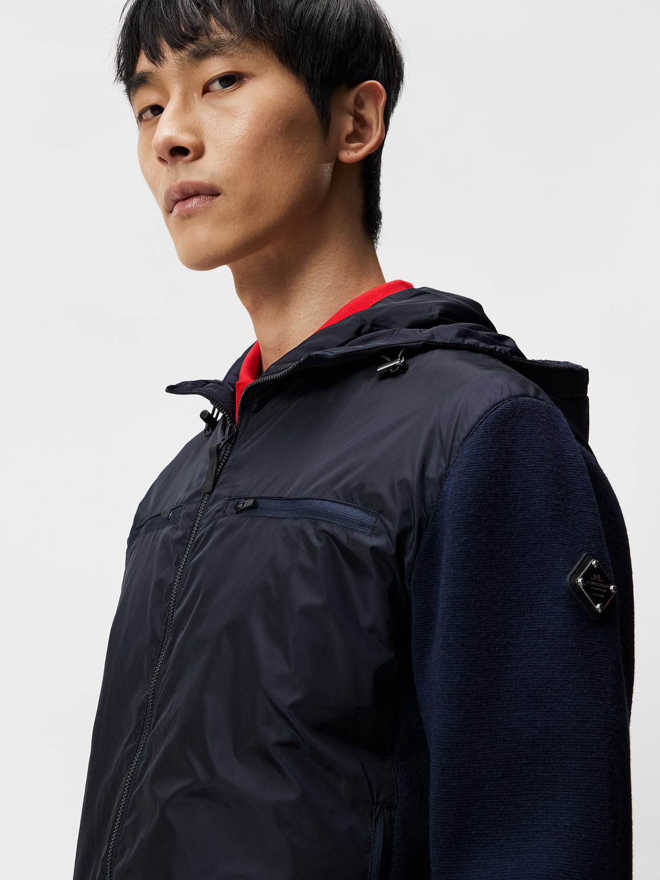 Ben Hybrid Knitted Jacket - Jl Navy