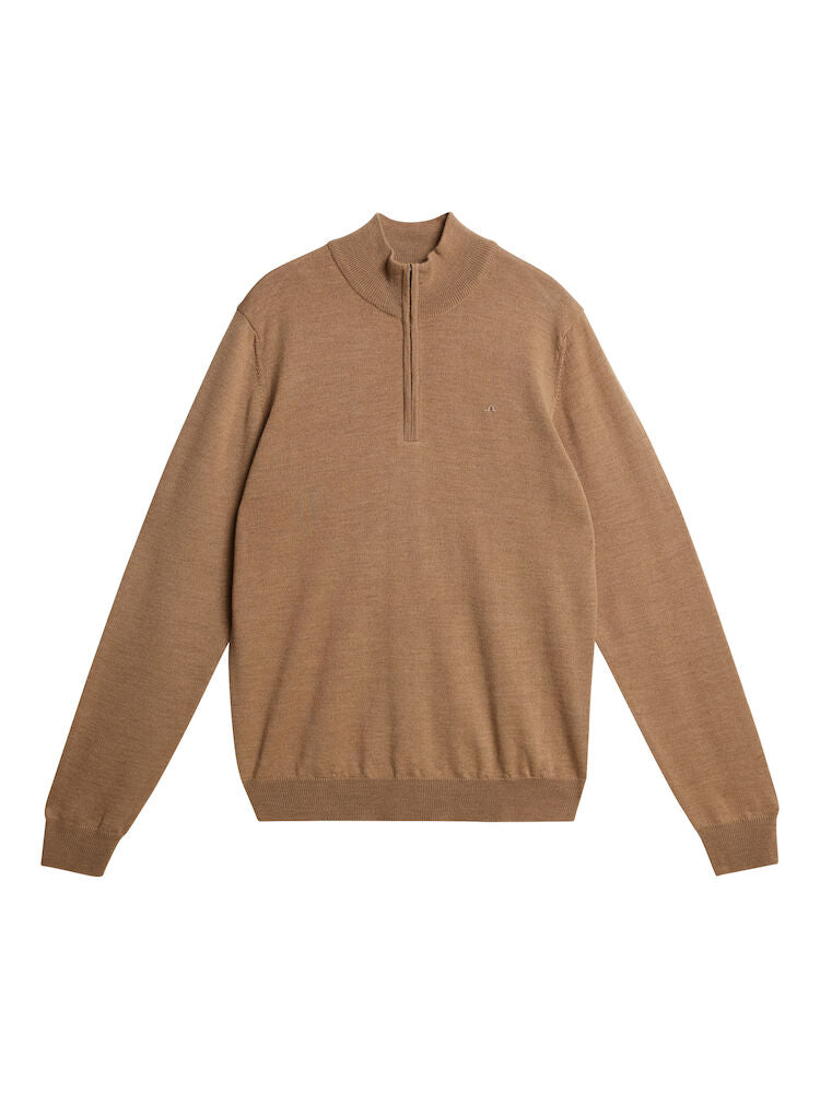 Kiyan Quarter Zip Sweater - Chipmunk Melange