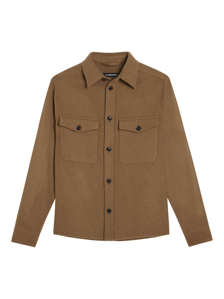Flat Wool Overshirt - Chipmunk