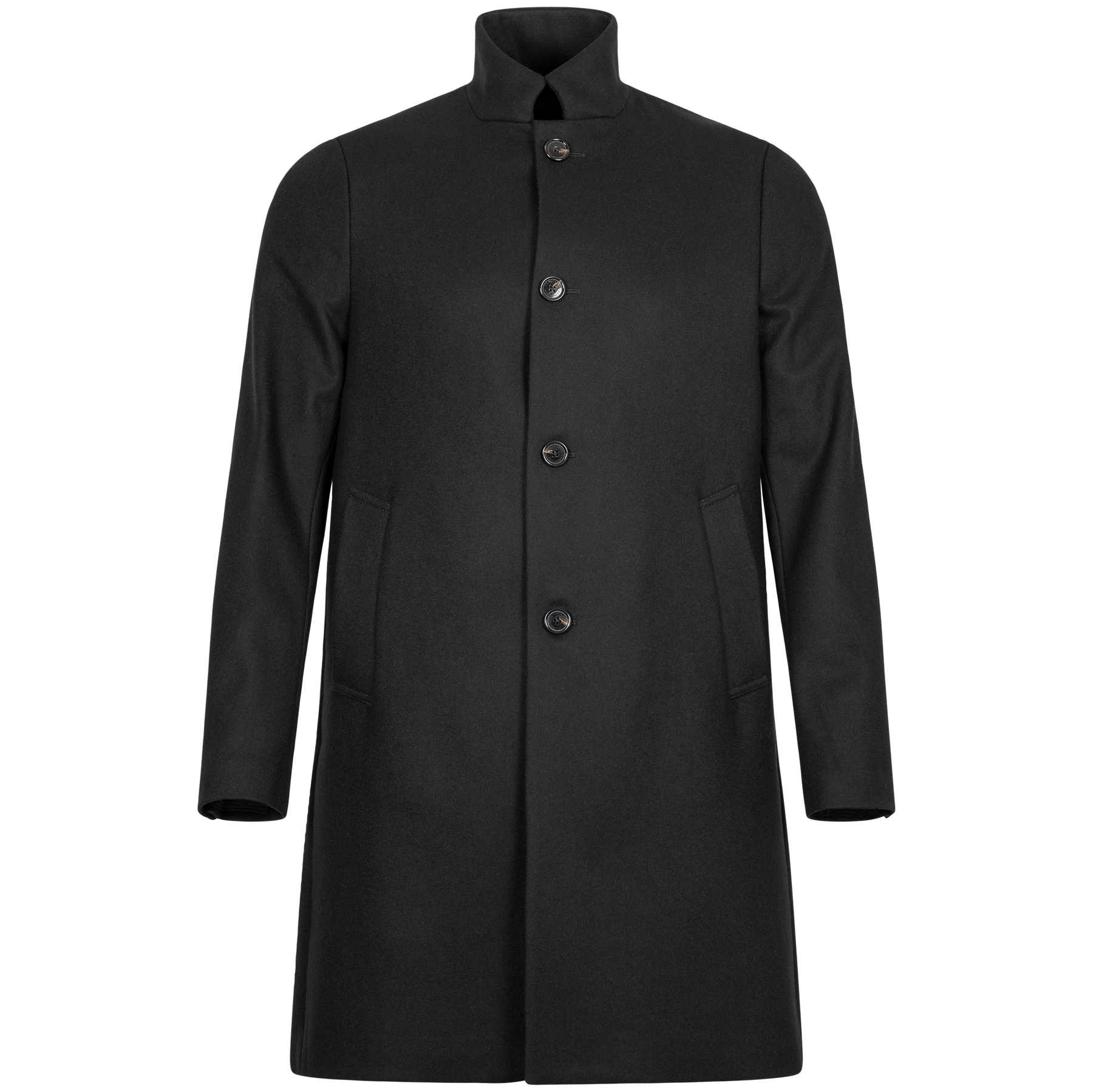 Holger 2.0 Melton Coat - Svart