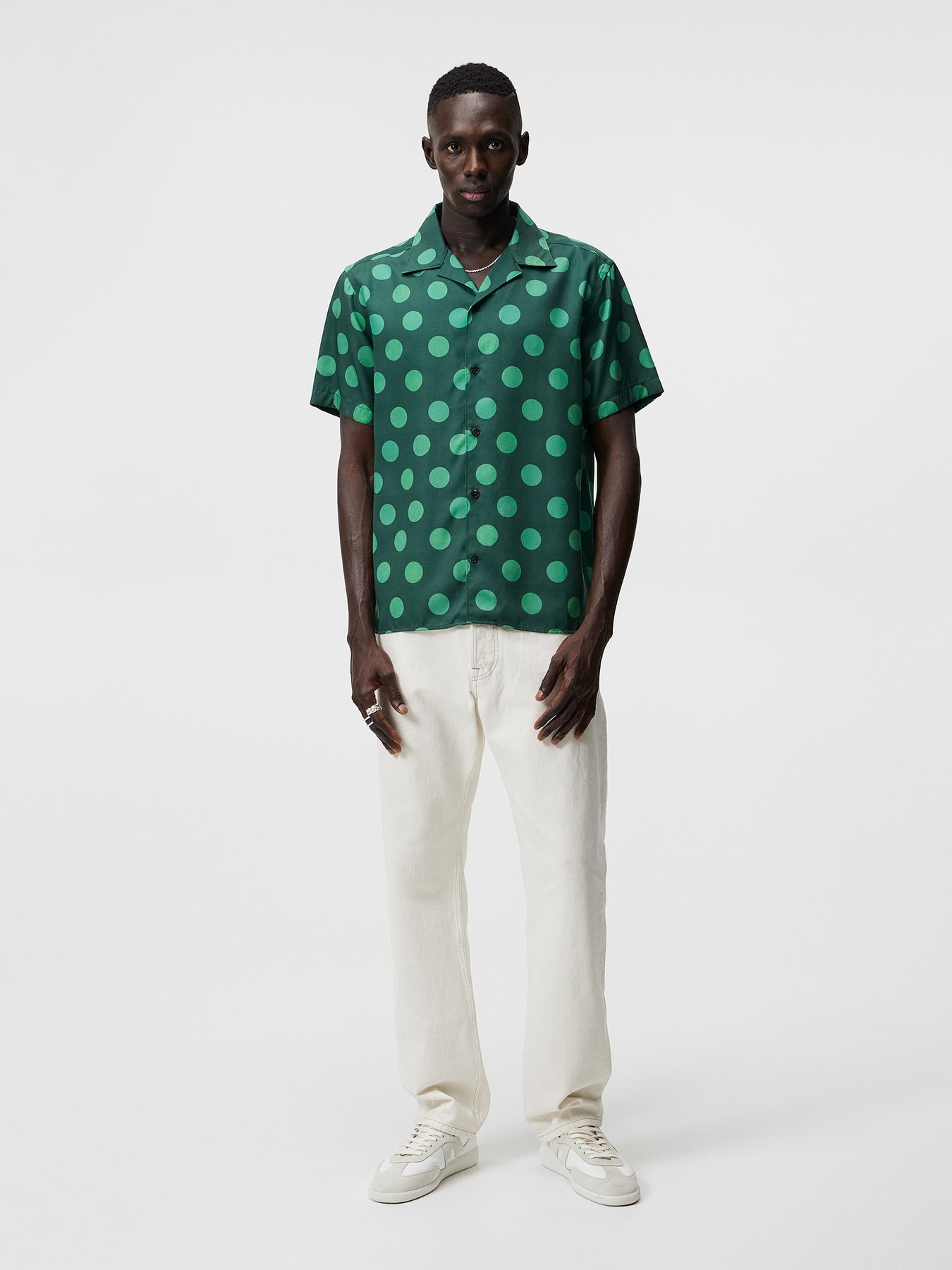 Elio Dot Print Shirt - Rain Forest