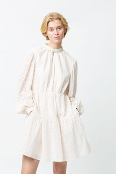 Sealed Broderie Anglaise Dress - Moonbeam