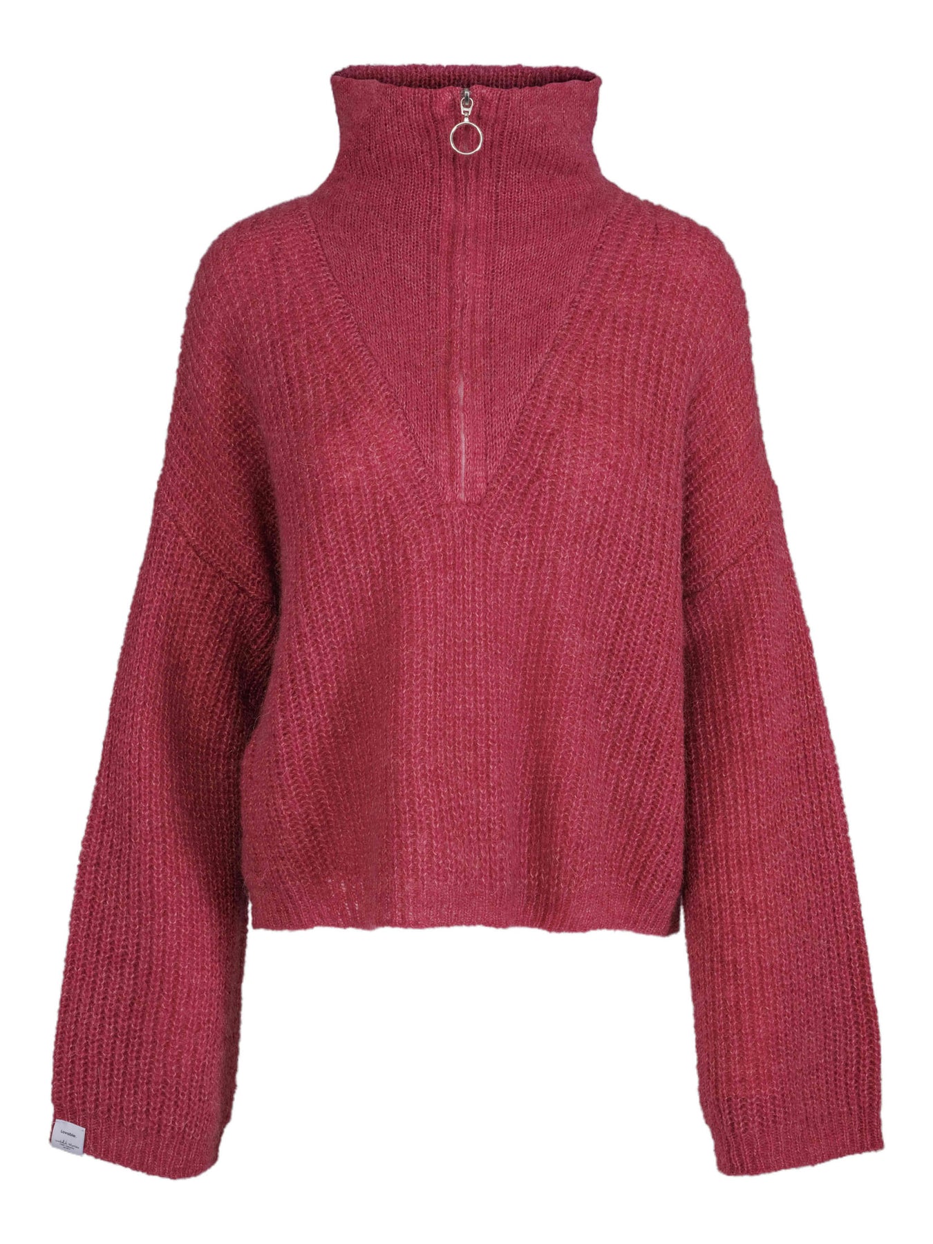 Florie Zip Knit - Teaberry