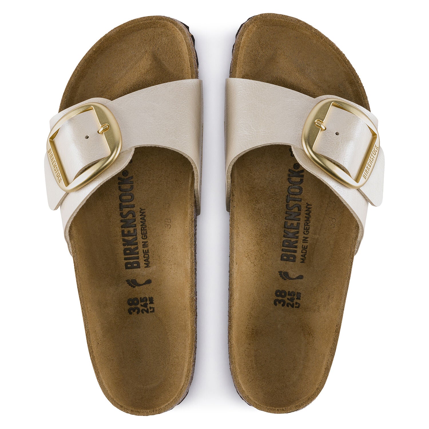 Madrid Big Buckle Narrow - Graceful Pearl White - Birkenstock - Sko - VILLOID.no