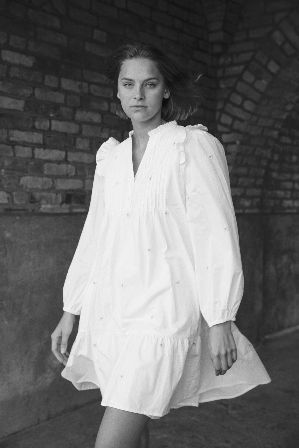 Granada Dress - Embroidered Sunflower