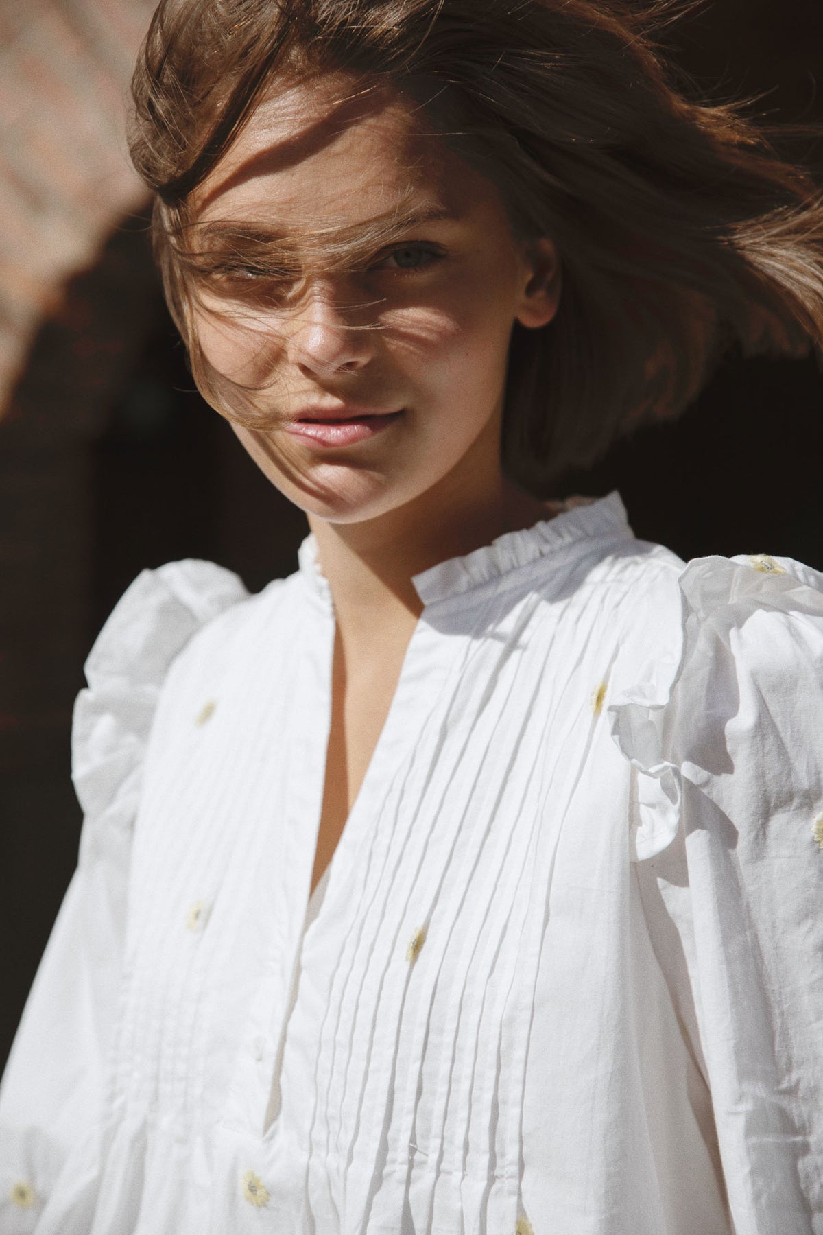 Granada Dress - Embroidered Sunflower
