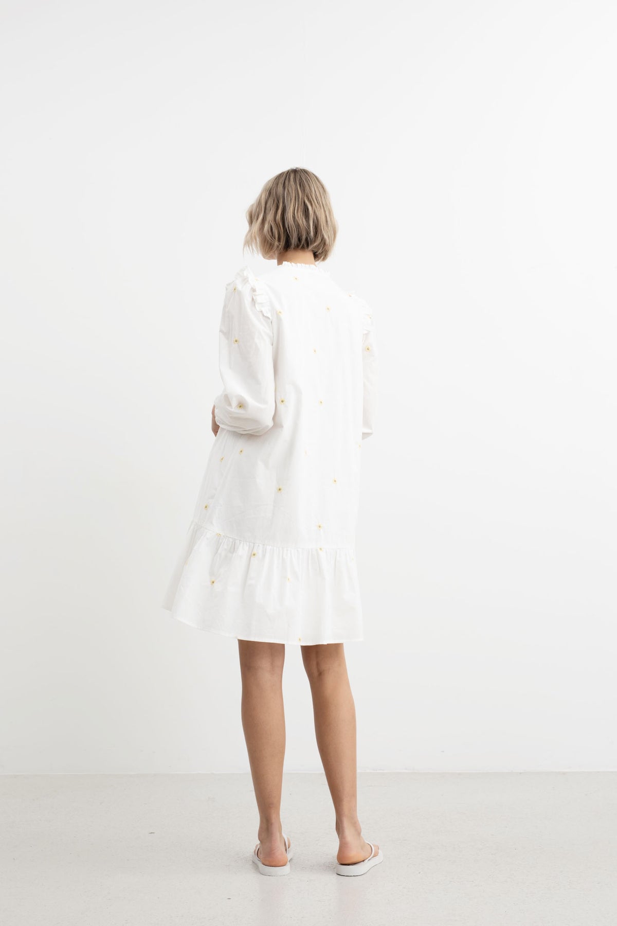 Granada Dress - Embroidered Sunflower