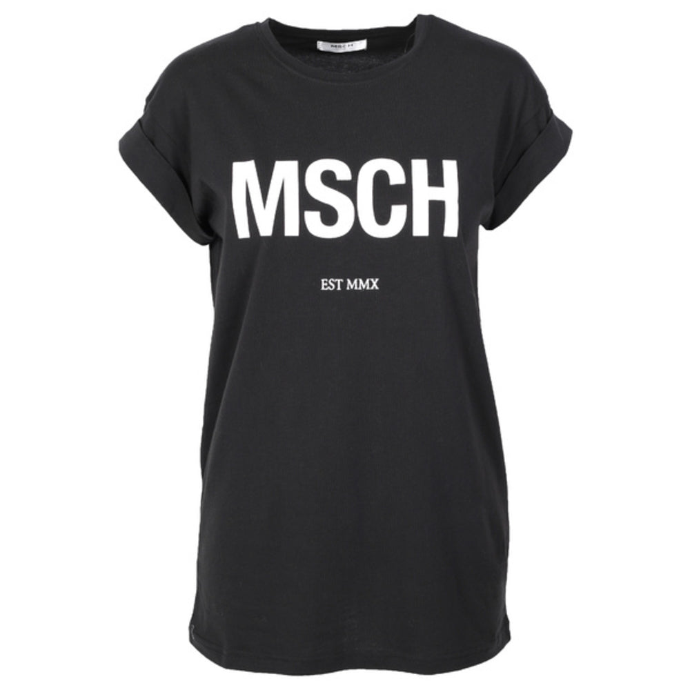 Alva Msch Est Tee - Black/White - Moss Copenhagen - T-skjorter & Topper - VILLOID.no