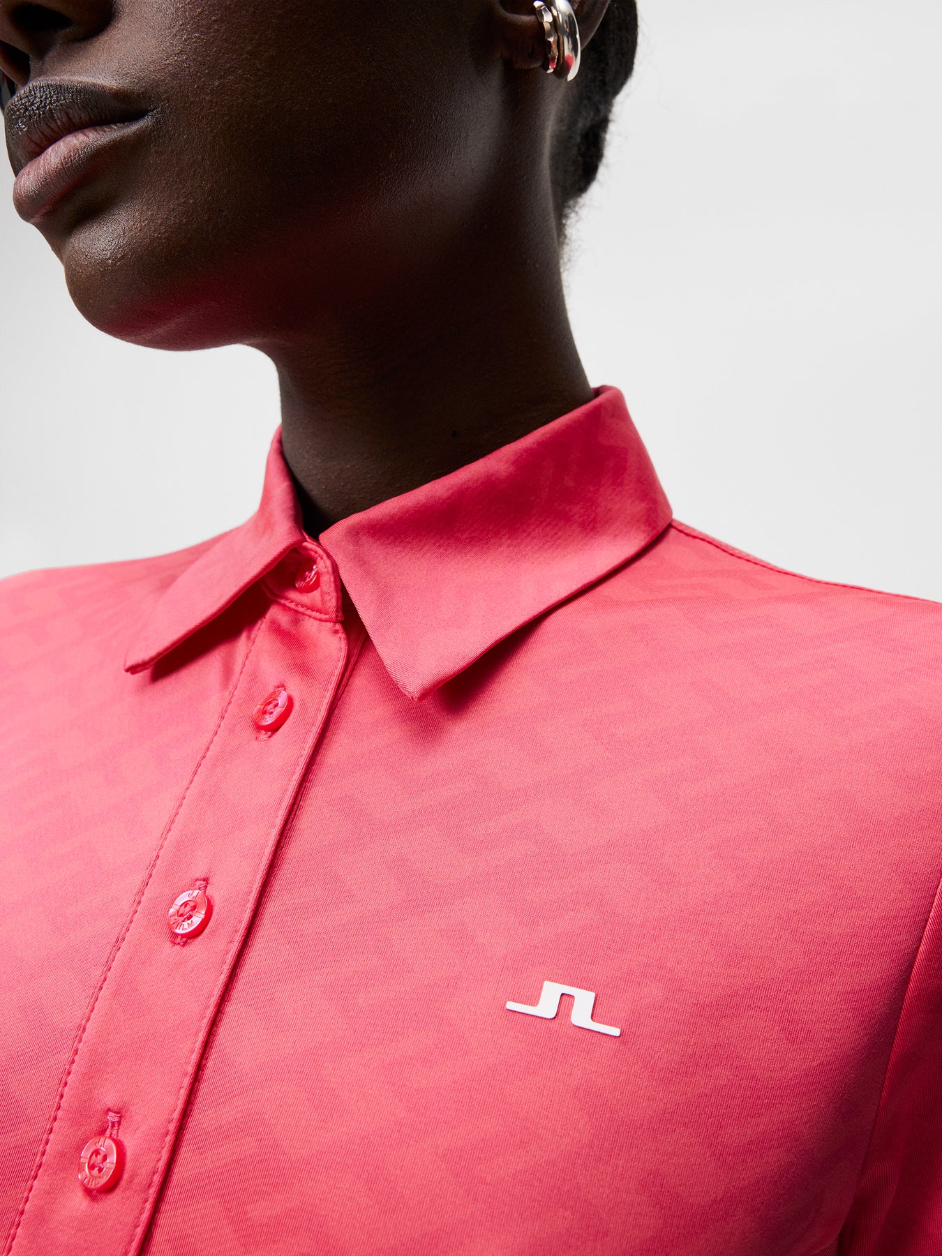 Alaya Jacquard Golf Polo - Azalea